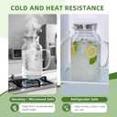 Hannadepot Glass Pitcher, 1 Gallon/3.8L Glass Water Pitcher with Lid and Spout, Heat/Cold Resistant Borosilicate Glass Water Carafe for Coffee, Juice and Homemade Beverage (EXP 12/31/36)