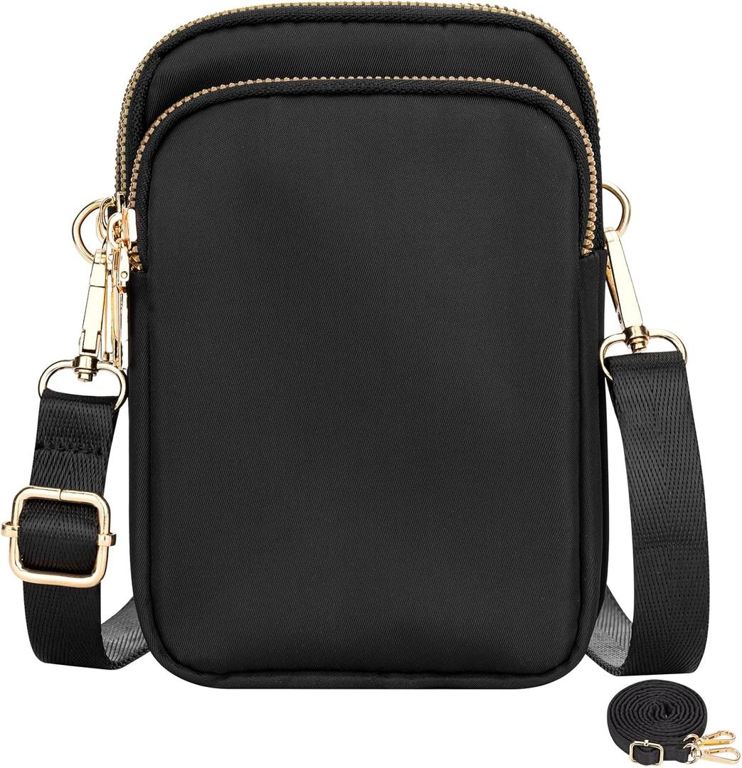 YINHEXI Small Crossbody Bags for Women, Mini Cell Phone Wallet Purse, Shoulder Bag for Women and Men (Black-1)