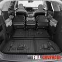 7PCS Cargo Mat for Kia Carnival 2022-2026 / Carnival Hybrid 2025 2026 Cargo Liner with Backrest Mat TPE All Weather Trunk Mat 3rd Row Back Seat Cover Protector 2025 Carnival Accessories