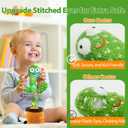 ROYPOUTA Dancing Talking Cactus Toy for Baby, Mimicking Cactus Toy That Talks Back, Silly Sunny Repeating Singing Cactus Toy(Volume Adjustable), Green, T-003