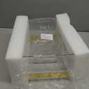 Mouchoi Modern Acrylic Desk File Organizer, Clear File Organizer, Acrylic Magazine Holder, 5 Compartments, Gold Trim