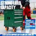Caster Wheels, 4 Inch Caster Set of 4, Dual Locking PU Casters 2400LB, Swivel Casters for Furniture, Workbench & Tool Cart  Quiet, Floor Safe, Smooth Rolling
