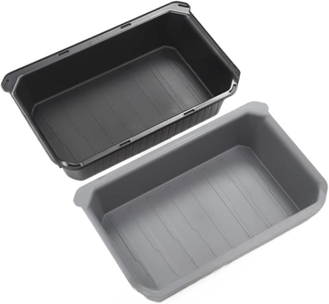 ULLiaN Seat Storage Box, Rear Storage Center Console Interior Modification AccessoriesCompatible For Tesla Model Y (Color : Black Grey)
