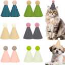 12pcs Mini Party Hats for Stuffed Animals, Morandi Hats Party for Dolls Dog Cat Rabbit Puppies Birthday Party Cone Hats Photo Prop
