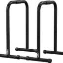 RELIFE REBUILD YOUR LIFE Dip Station Functional Heavy Duty Dip Stands Fitness Workout Dip bar Station Stabilizer Parallette Push Up Stand (Black)