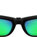 Polarized Clips for Ray-Ban Meta Wayfarer RW4008 (Size M 53-22), Protect Your Eyes for Men & Women - Black Frame - Green (Gray)