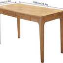 Solid Wooden Desk with Drawers, Small Writing Desk with Drawers for Computer, PC Desk for Work, Study or Gaming, Easy to Assemble, 39in