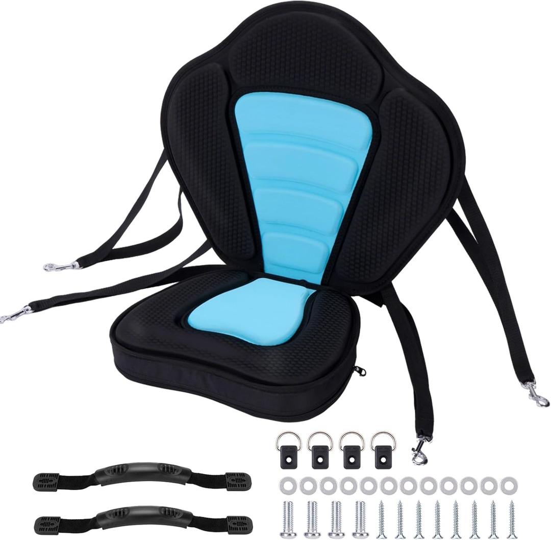 Paddleboard Seat, Kayak Accessories Chair for Paddle Board Fishing Sup Adjustable Cushion with Back Support for Sit On Top Boat Rafting Padded Seats Behind