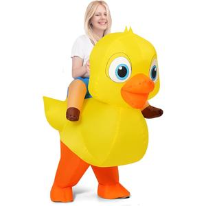 COMIN Inflatable Duck Costume Adult Halloween Blow up Funny Party Halloween Costume for Men/Women 63", size fits all