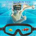 EverSport  Pack Kids Swim Goggles Age 8-16 Extra Silicone Layer, Swimming Goggles for kids Teen Youth Children Boys Girls (Black)