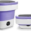 Portable Washing Machine, Upgraded 15L Mini Washer and Spin Dryer with Deep Cleaning of Underwear, Baby Clothes and Small Clothes, Foldable Small Washer for Apartments, Dorm,RV, Travel, Hotel, Laundry