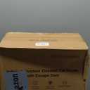 Heated Cat House for Outdoor Cats, Waterproof Insulated Outdoor Cat House with Heating Pad, Weatherproof Elevated Heated Cats House for Outside Feral Cats(Deep Green, 16.5" L x 12" W x 18" H)