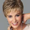 SEVENCOLORS Short Dark Brown Mixed Blonde Pixie Cut Wigs for Women Synthetic Layered Highlight Wigs with Bangs Natural Hair Replacement Wig