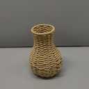 Ctosree 1 Pcs 12 Inch Small Wicker Rattan Woven Flower Vase, Boho Vases, Modern Decoration Country Style Woven Rustic Basket for Home Decoration, Indoor and Outdoor Use