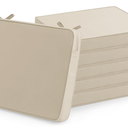 Outdoor Chair Cushions Set of 6: Waterproof & Fade Resistant Seat Cushion for Patio Furniture - 18.5 x 16 x 2 Inch Chair Pads with Ties and Hidden Zipper - Patio Chair Cushion Replacement, Beige
