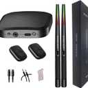 Electronic Drumsticks, Air Drumsticks with Wireless Sensors, Play Drums Anywhere, Portable Digital Drum Sticks for Adults, Gift for Drummers & Music Lovers (MatBlack)