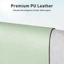 Aothia Faux Leather Desk Mat Large Mouse Pad, Non-Slip PU Leather Blotter, Waterproof Writing Surface for Office and Home (Aqua, 47.2" x 23.6")