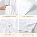 10x8ft White Backdrop Curtains for Parties Wrinkle Free Fabric Backdrop Curtain Wedding Photo Drapes Backdrop for Birthday Party Baby Shower Bridal Shower Photography Back Drop 2 Panels 5x8FT