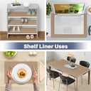 Drawer Liner, Shelf Liners for Kitchen Cabinet Waterproof & Oil-Proof Cupboard Liner Non-Slip Drawer Mat PVC Material Non Adhesive Kitchen Liner for Countertop Beige 23.6 x 393.7 Inches