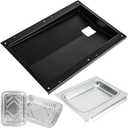 Uniflasy 69804 Grease Tray with 67047 Catch Pan for Weber Spirit 300 Series Gas Grills,Spirit E310 E320 E330 S310 S320 S330 Grills,Drip Tray with 10 Pack Aluminum Foil Liner,Replace Weber 69804 67047