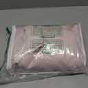 Melodieux Light Pink Semi Sheer Curtains 96 Inches Long for Living Room, Bedroom Faux Linen Texture Farmhouse Rod Pocket Shiny Sheer Curtains Drapes Light Filtering, 52" W x 96" L, 2 Panels