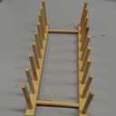 7 Slot Wooden Dish Rack Plates Holder Kitchen Storage Cabinet Organizer for Dish Keep Dry (Natural, 1Pack)