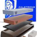 Dalstrong Premium Whetstone Kit - #1000/#6000 Knife Sharpening Kit - Extra Large Grit Stones - Top-Grade Corundum - Thick Knife Sharpening Stone - Hand Crafted Acacia Wood - Whetstone Knife Sharpener