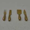 Patelai Stainless Steel Cheese Knives Set, Cheese Tools with Slicer and Cutters for Kitchen(Gold,4 Pieces)