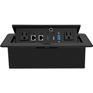 Table Pop up Power Date Center Connection Box with Outlet Network HDMI for Conference Desk