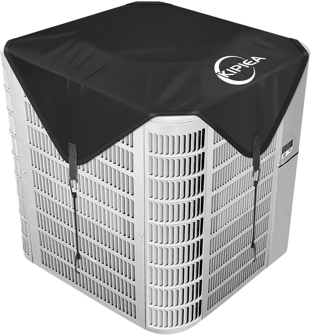 Kipiea Air Conditioning Cover for Outside Units  Heavy Duty 600D Waterproof AC Outdoor Unit Top Protector (30" x 30")