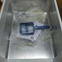 Stainless Steel Cat Litter Box with High Sides Lid, Extra Large XL for Big Cats,Open Top Metal Kitty (Light Grey, 24" L x 16" W x 11" H)