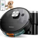 MAMNV Robot Vacuum and Mop, 11500 Pa Suction, 3-in-1 Robotic Vacuum with Smart LiDAR Navigation, 90 Day Self-Emptying,160 Min Runtime,App/Alexa/Voice Control, Ideal for Pet Hair, Carpet & Hard Floor