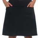 beroy Skorts Skirts for Women,20" Knee Length Skirted for Women,Athletic Skirt with Shorts (Black)
