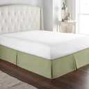 HC Collection Bed Skirt, Soft Microfiber Box Spring Cover, Bed Skirting Queen Size, 14" Inch Drop, Wrinkle & Fade Resistant - Sage