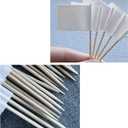3 x [100 Pack] Blank Toothpick Flags, Cheese Markers for Charcuterie Board Food Label Cupcake Toppers Pick Cocktail Picks for Appetizers, Party Buffet, Cupcake, Food, Fruit, Party Decoration