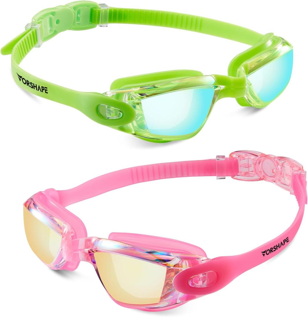 2 x Adult Swim Goggles 2 Pack Anti Fog Swimming Goggles, No Leaking UV Protection Pool Goggles for Men Women Youth
