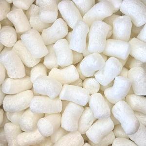 Aruva Kitchen Biodegradable Peanuts 3 cu ft naturaly antistatic compostable popcorn for packaging, white