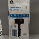 ARCHITECTURAL MAILBOXES Grand Haven Plastic, Mailbox and Post Kit, Black Extra Large