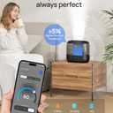 Dreo Smart Humidifiers for Bedroom, Top Fill 4L Supersized Humidifier Large Room with 28 dB, 36H Runtime, Touch/APP/Voice Control, Nightlight, Cool Mist Humidifiers for Baby, Plants, Indoor, Black