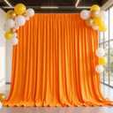 10 X 12ft Orange Backdrop Curtains Wrinkle-Free Wedding Drapes for Backdrop, W5' x H12'