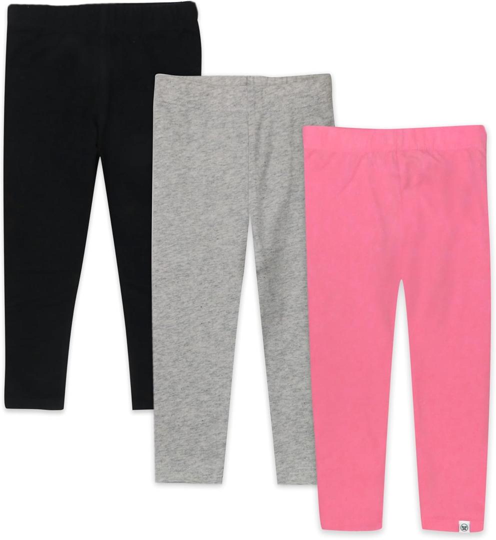 HonestBaby Baby-Girls Multipack Leggings Skinny, Flare and Cargo Pants Organic Cotton for Infant Baby Girls, Toddlers, Little Kids