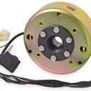12 Pole 5 Wire DC Stator Coil with Flywheel Rotor Kit for GY6 125cc 150cc 4 Stroke Moped Scooter ATV Go Kart Scooter