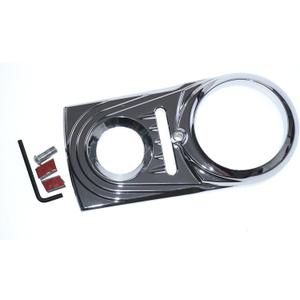 HDBUBALUS Motorcycle Dash Panel Insert Panels Cover ABS Fit for Harley FXSTC Softail Custom FLSTF Fat Boy FLSTC Softail Classic Chrome