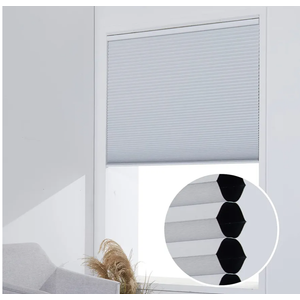 Persilux Custom Blackout Cellular Window Shades, Cordless Honeycomb Blinds for Windows (White, 27"W x 48"H) - Room Darkening Cellular Shades for Home Coverings, Door Blinds