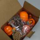 HANSGO 50 PCS Artificial Pumpkins Set Fall Decorations, Fake Pumpkins, Pinecones Acorns and Maple Leaves for Harvest Decorating Thanksgiving Table Decor