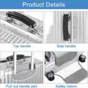 Clear Luggage Cover for 30 inch Suitcase Tsa Approved Thicken PVC Plastic Suitcase Protector Cover for Baggage Travel Waterproof.