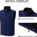 Men's Lightweight Vest Softshell Outerwear Windproof Sleeveless Jacket for Golf Running Hiking (Blue, XL)