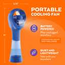 O2COOL Elite Battery Powered Handheld Water Misting Fan (Blue)