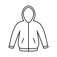 Men's Full Zip White Size XXL