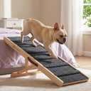 Dog Ramp for Small & Medium Dogs, Joint-Friendly Pet Ramp for Bed & Couch, Foldable, Anti-Slip, Portable, Height-Adjustable, Supports Up to 70 lbs